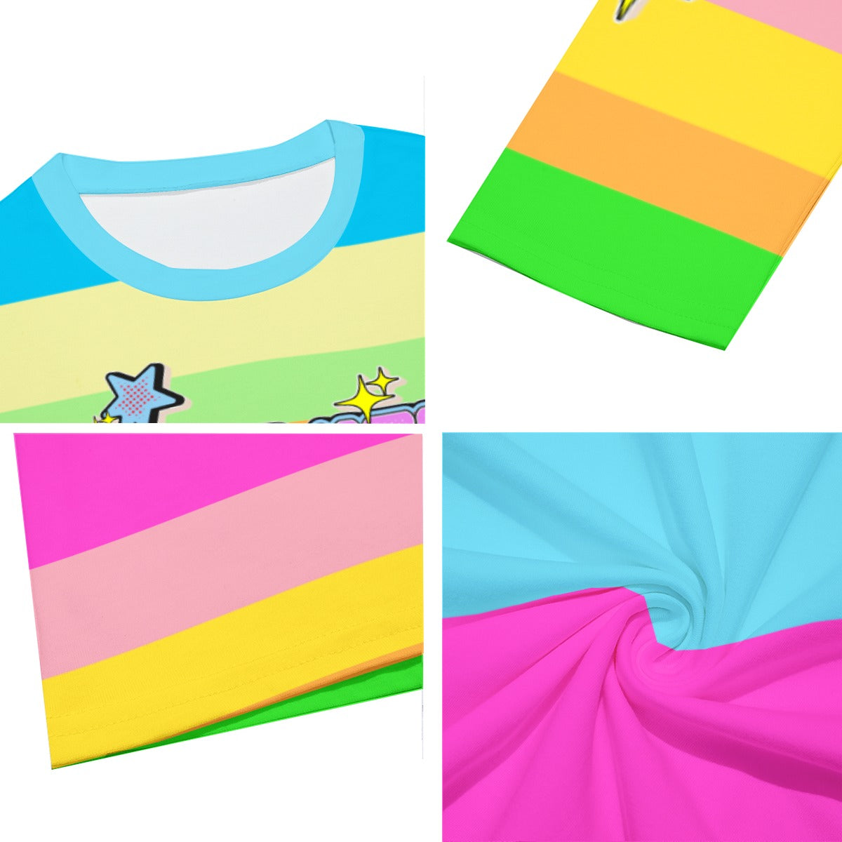 Pastel Striped Long Sleeve(AOP) | 190GSM Cotton