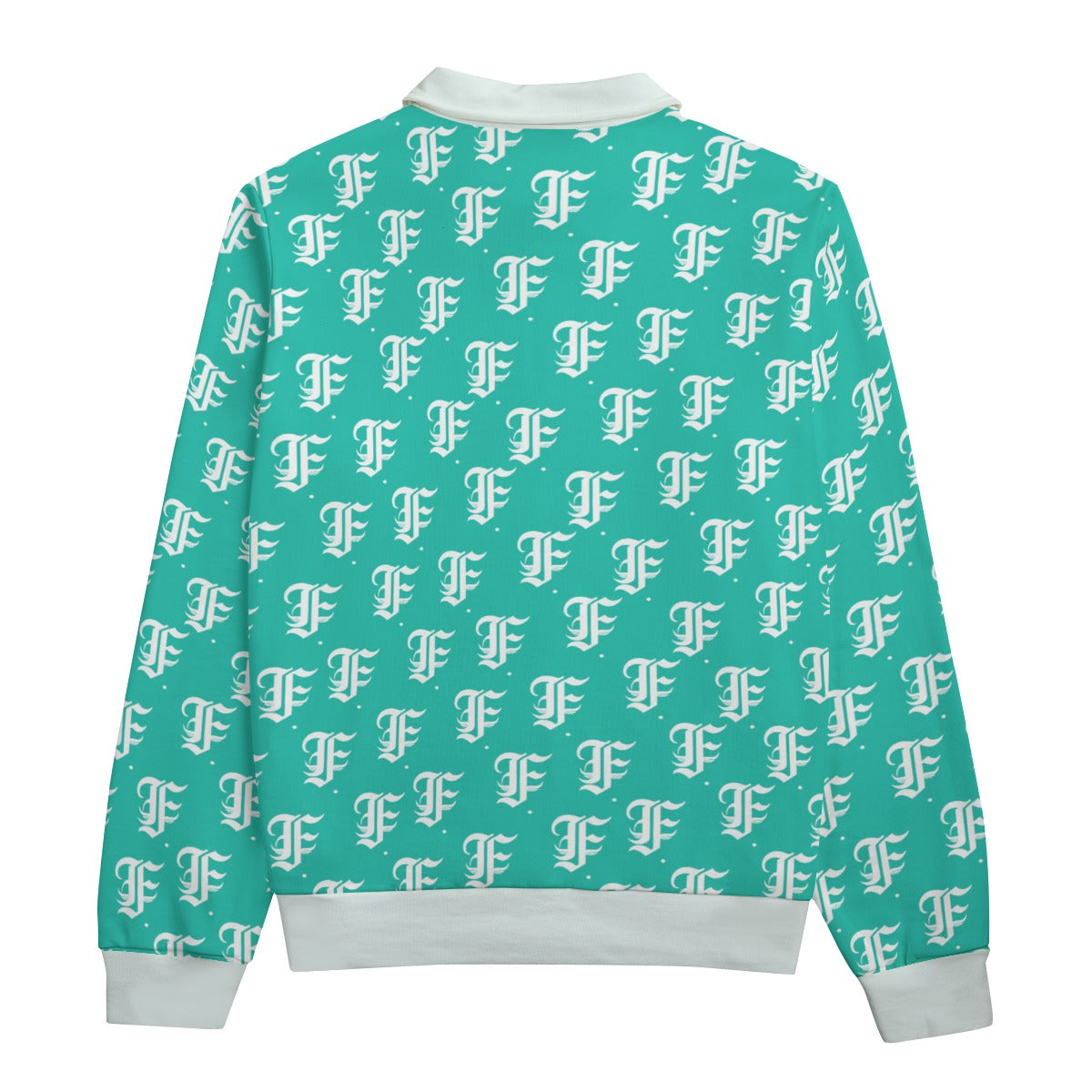 FFTurquoise Heavyweight Zip-Up Polo | 310GSM Cotton