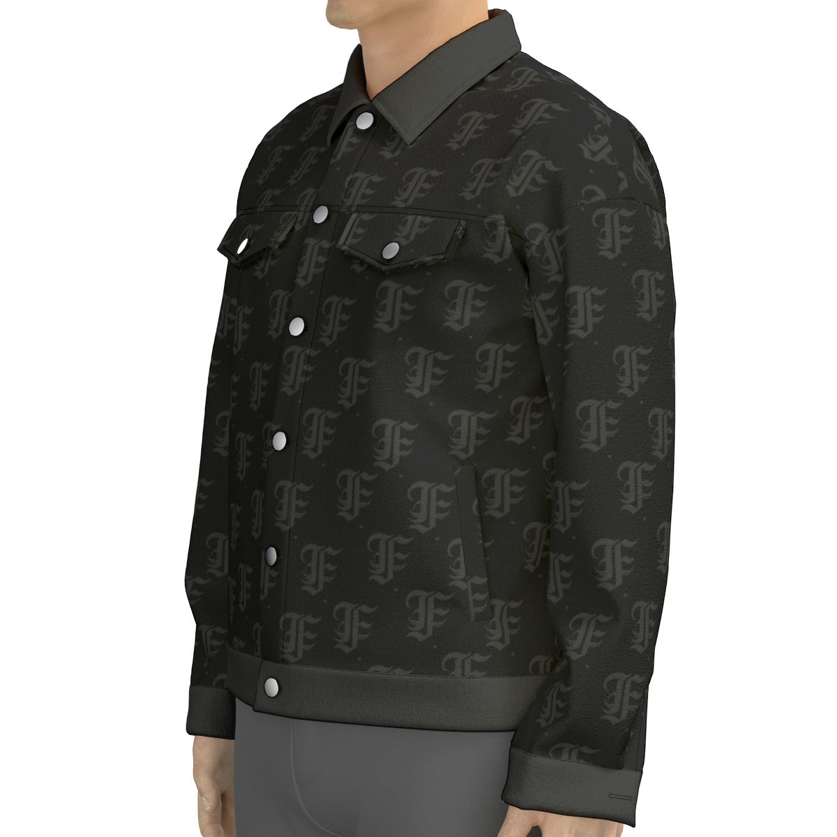 FFBlack Trucker Jacket | 245GSM Cotton