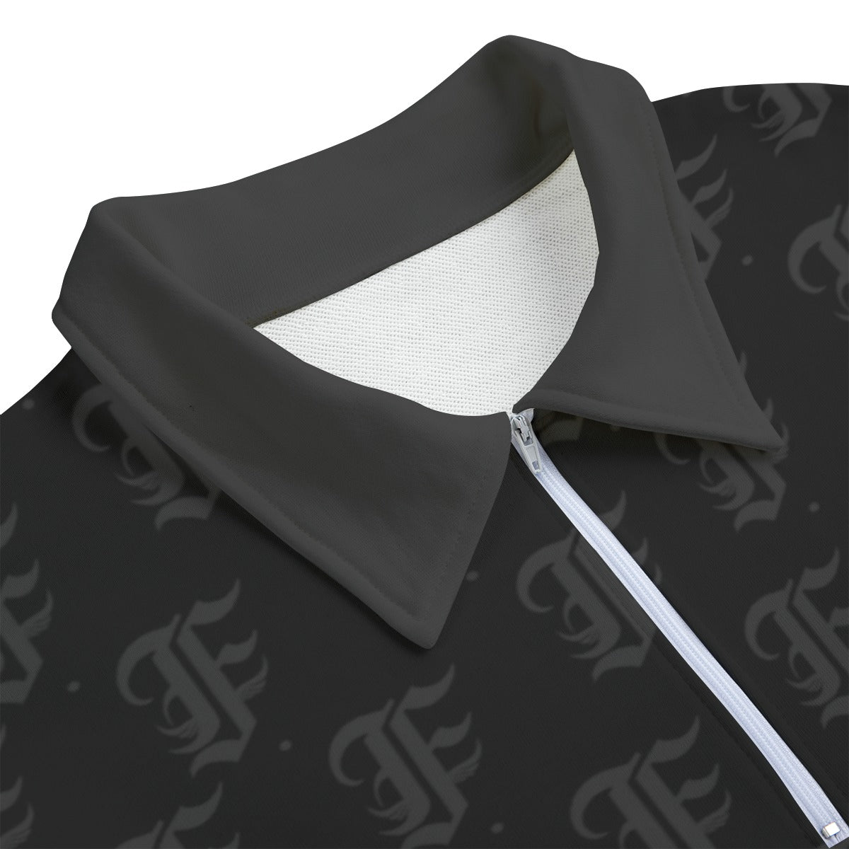 FFBlack Heavyweight Zip-Up Polo | 310GSM Cotton