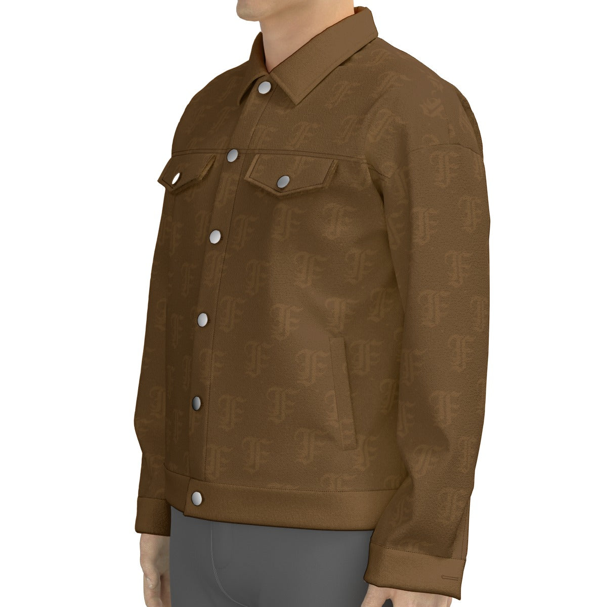 FFBrown Trucker Jacket | 245GSM Cotton