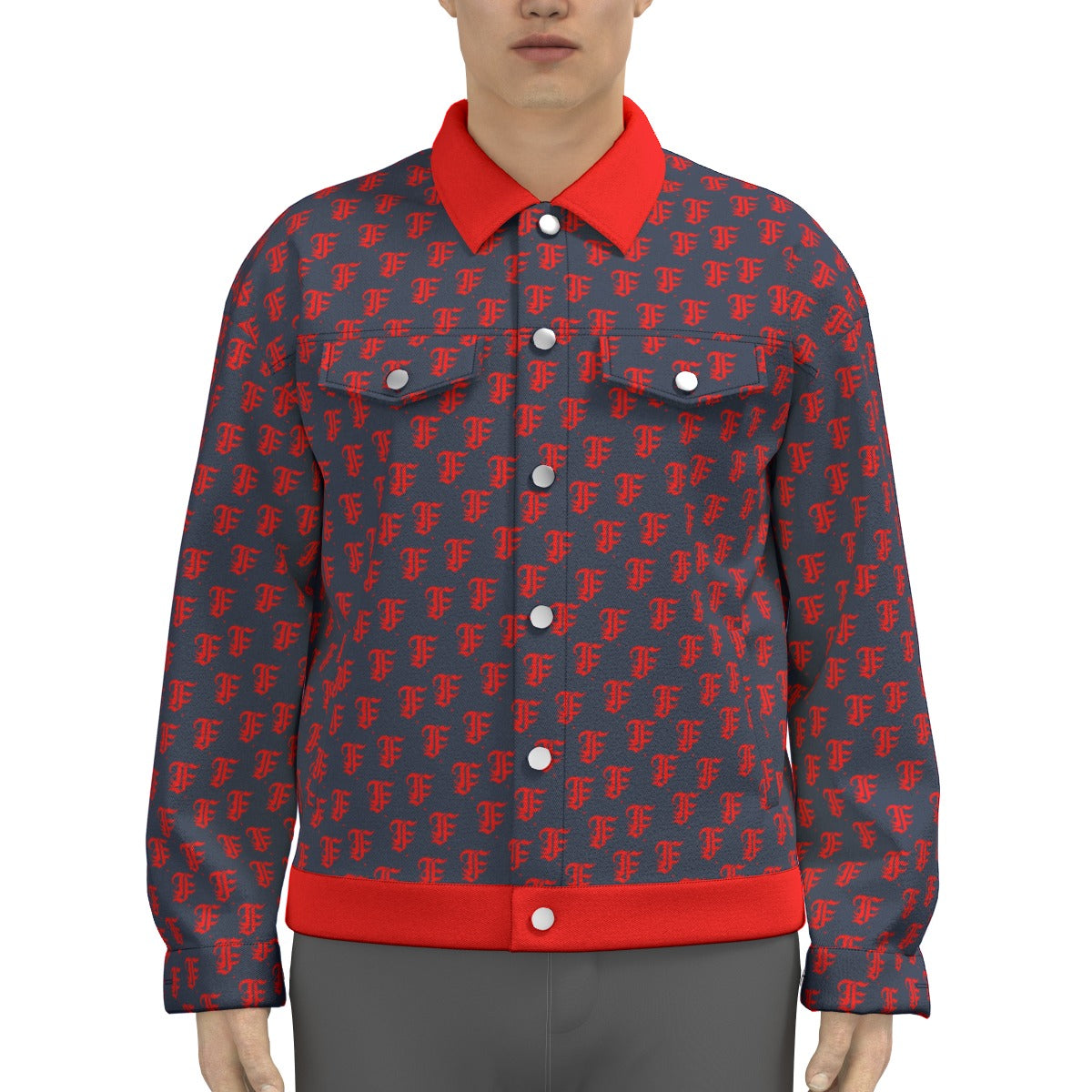 FFNavyBlu Trucker Jacket | 245GSM Cotton