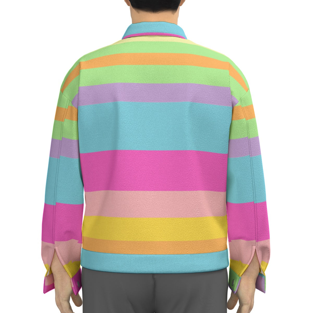 Pastel Striped Trucker Jacket | 245GSM Cotton
