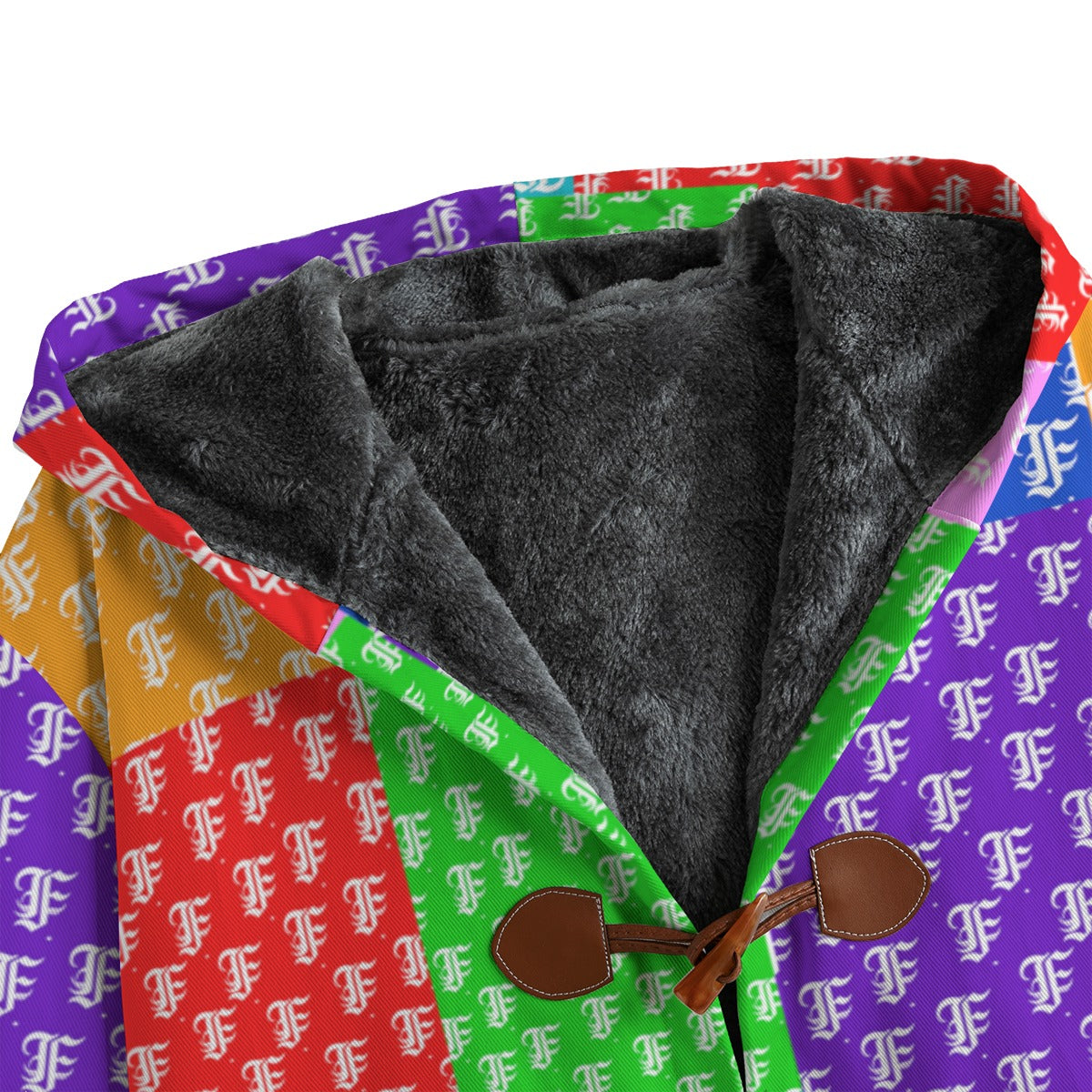 Multi-Color Patchwork | Fleece Canvas Coat