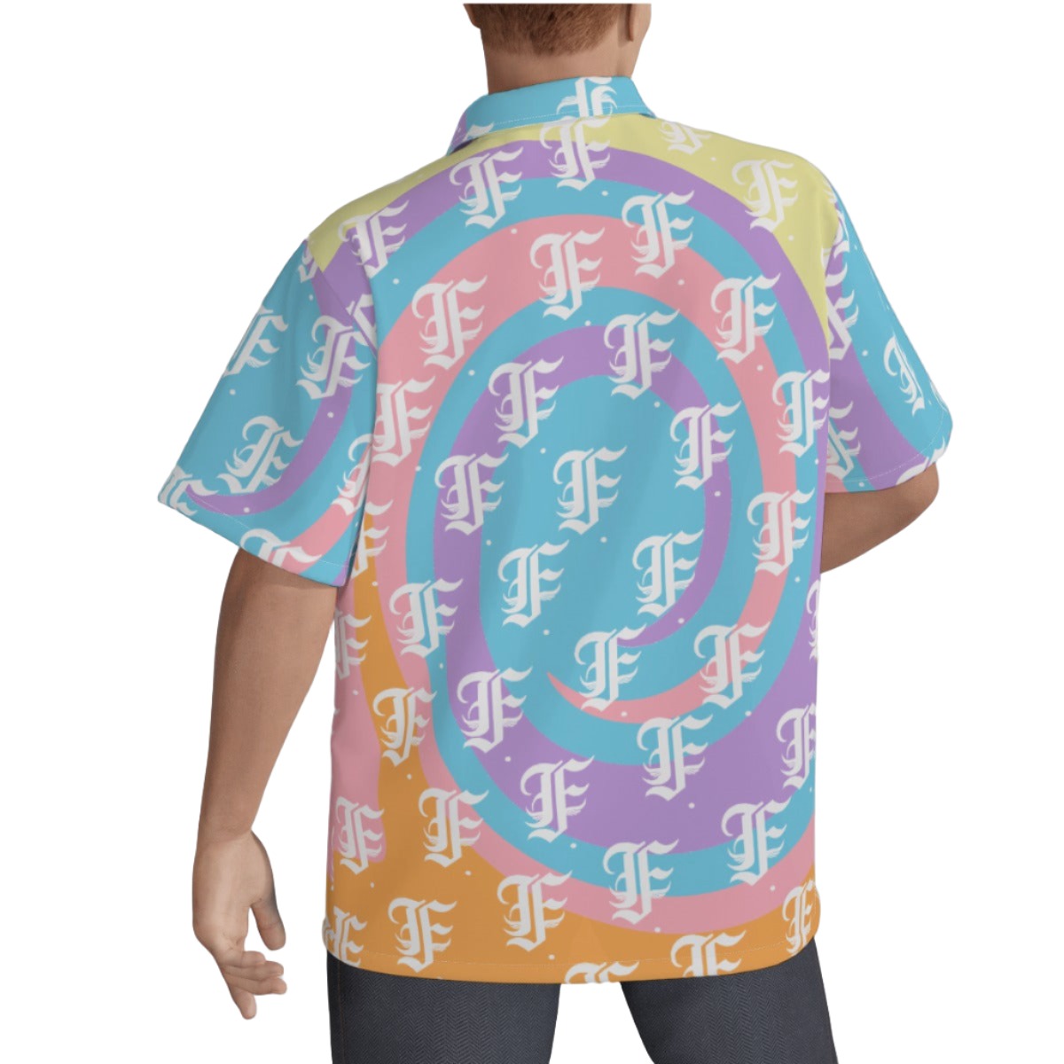 FFPastel Swirl Hawaiian Shirt |115GSM Cotton poplin