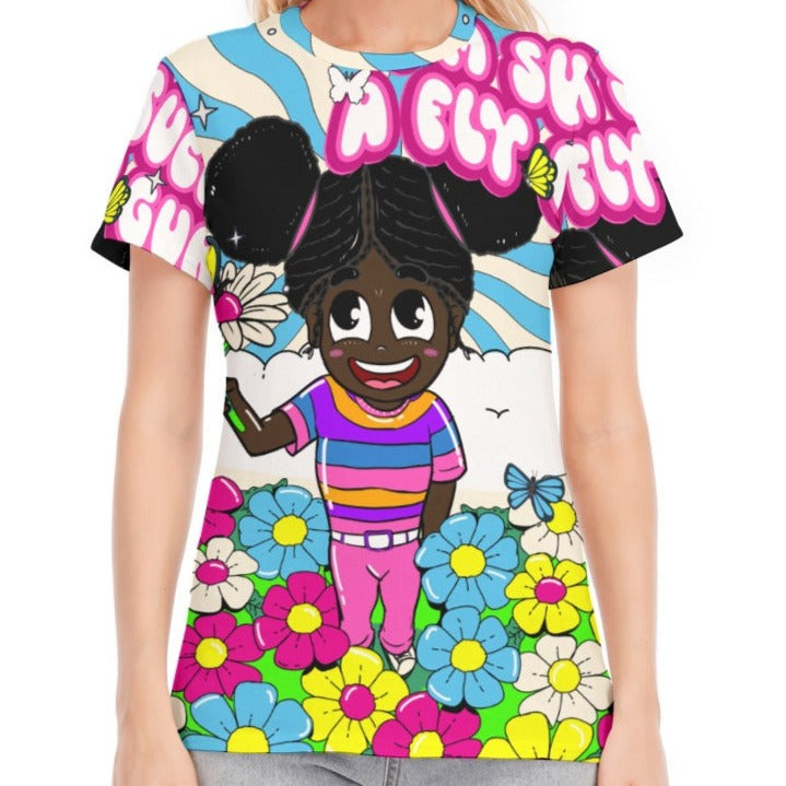 FlyGurl AOP Tee | 190GSM Cotton