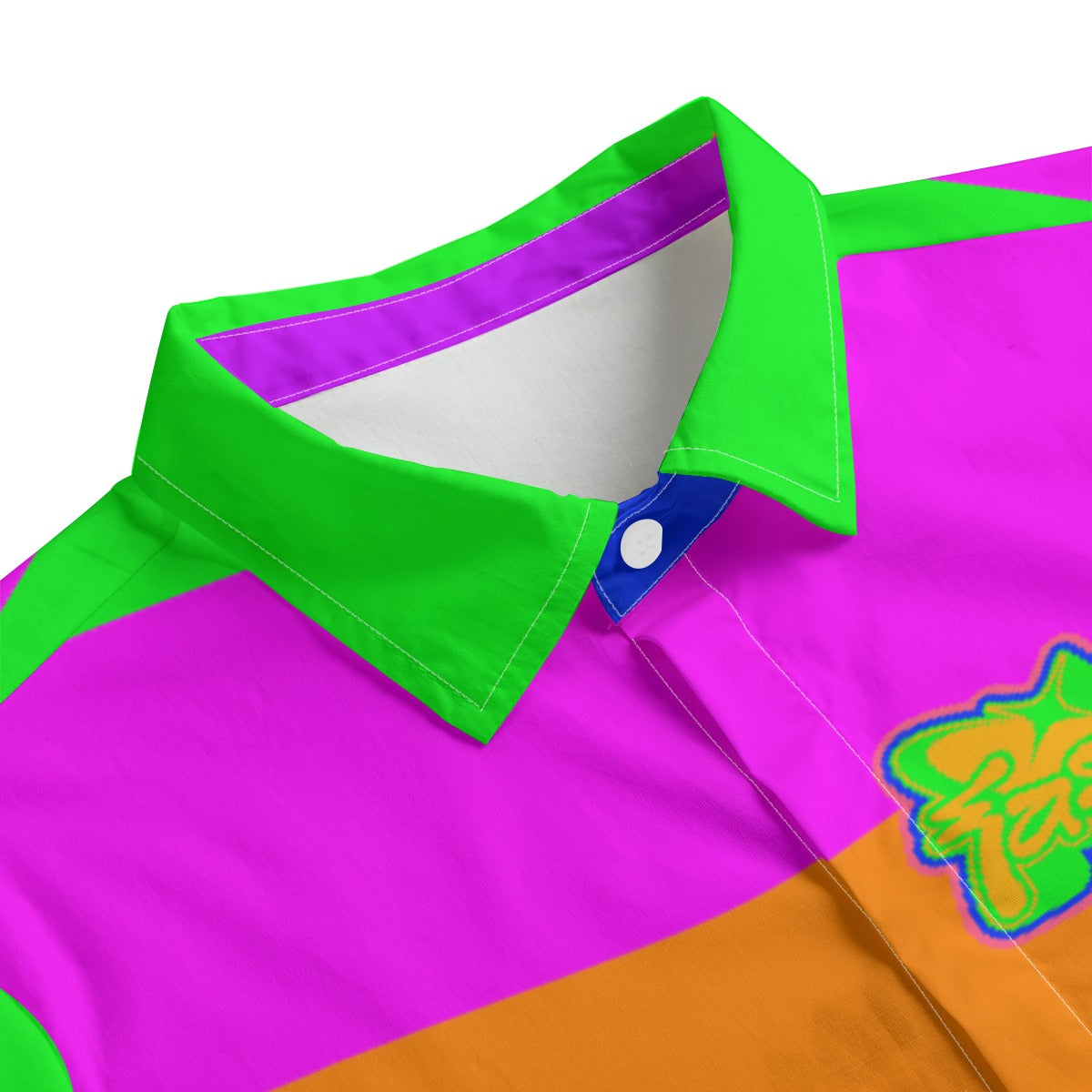 Neon Striped Button-Up |115GSM Cotton poplin