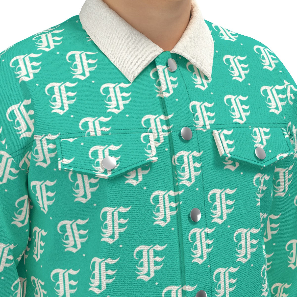 FFTurquoise Trucker Jacket | 245GSM Cotton