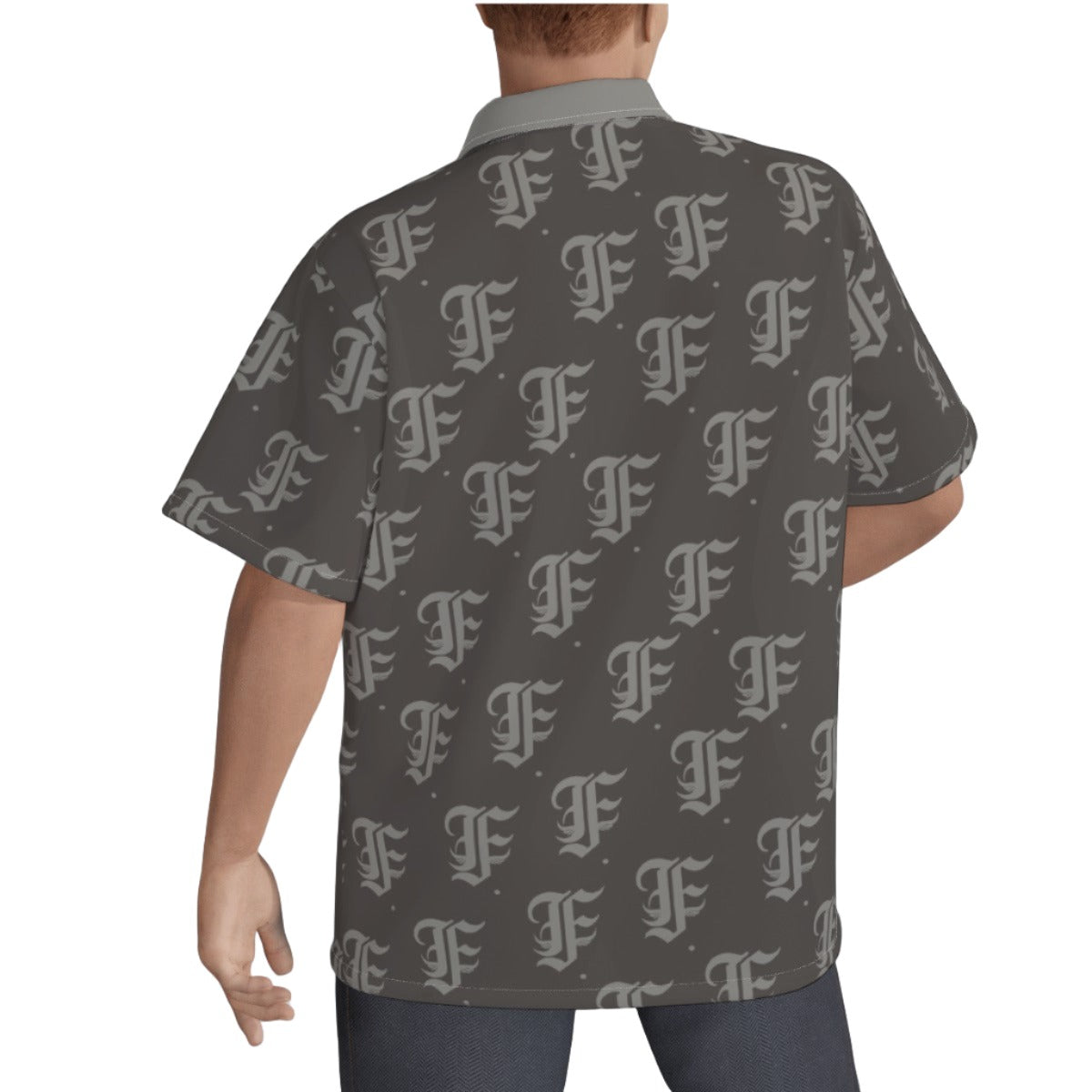 FFGrey Hawaiian Shirt |115GSM Cotton poplin