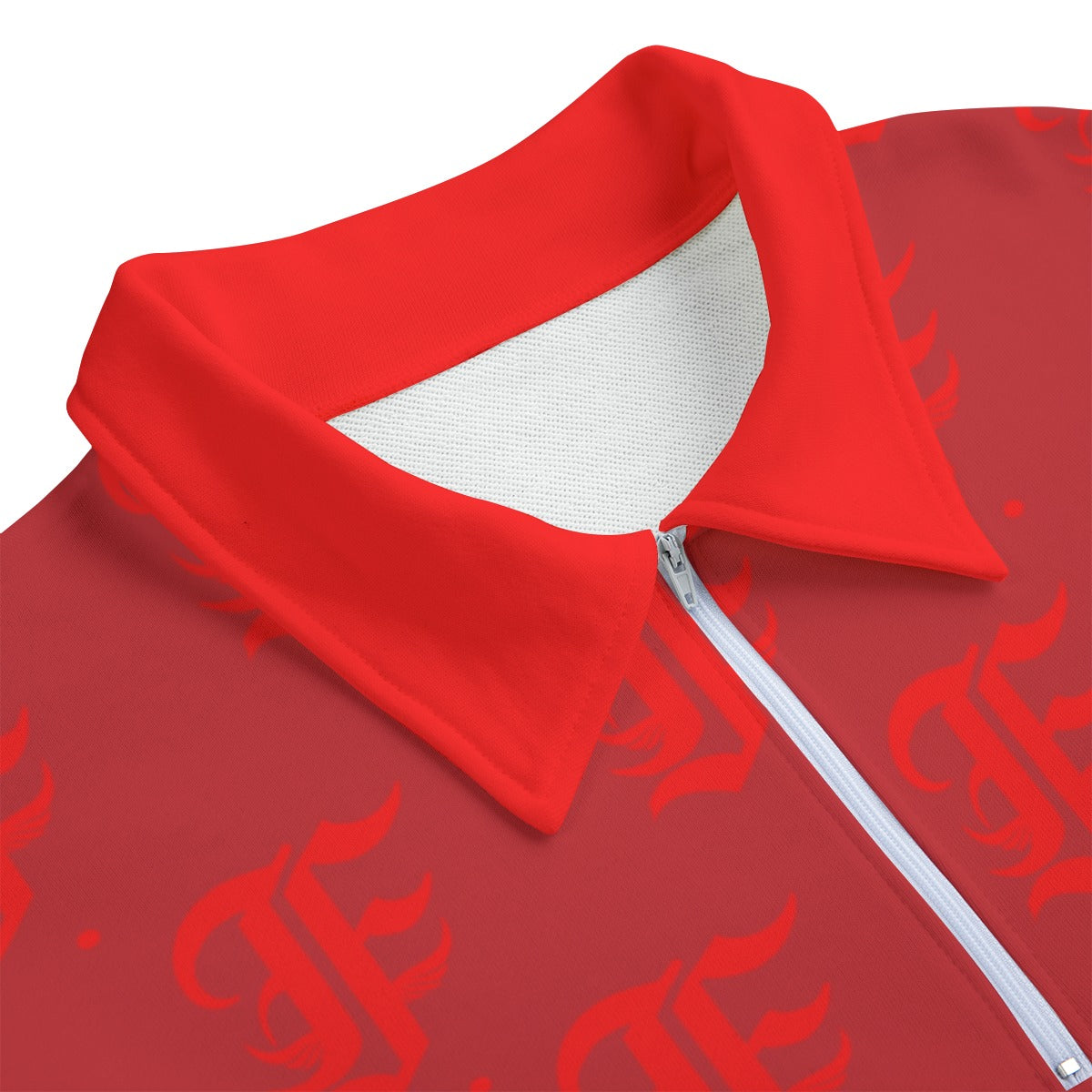 FFDarkCherry Heavyweight Zip-Up Polo | 310GSM Cotton