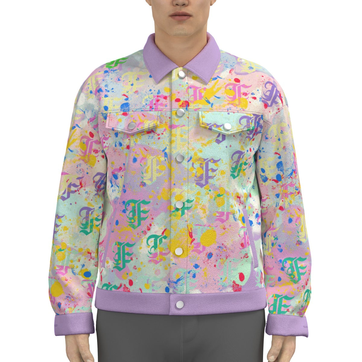 FFPastel Splatter Trucker Jacket | 245GSM Cotton