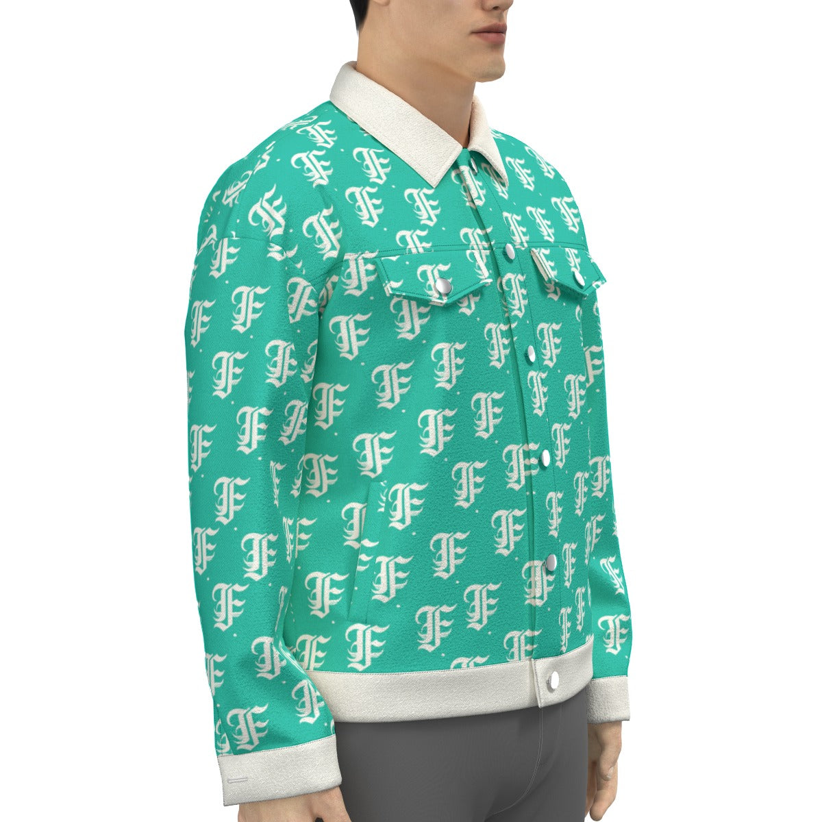 FFTurquoise Trucker Jacket | 245GSM Cotton