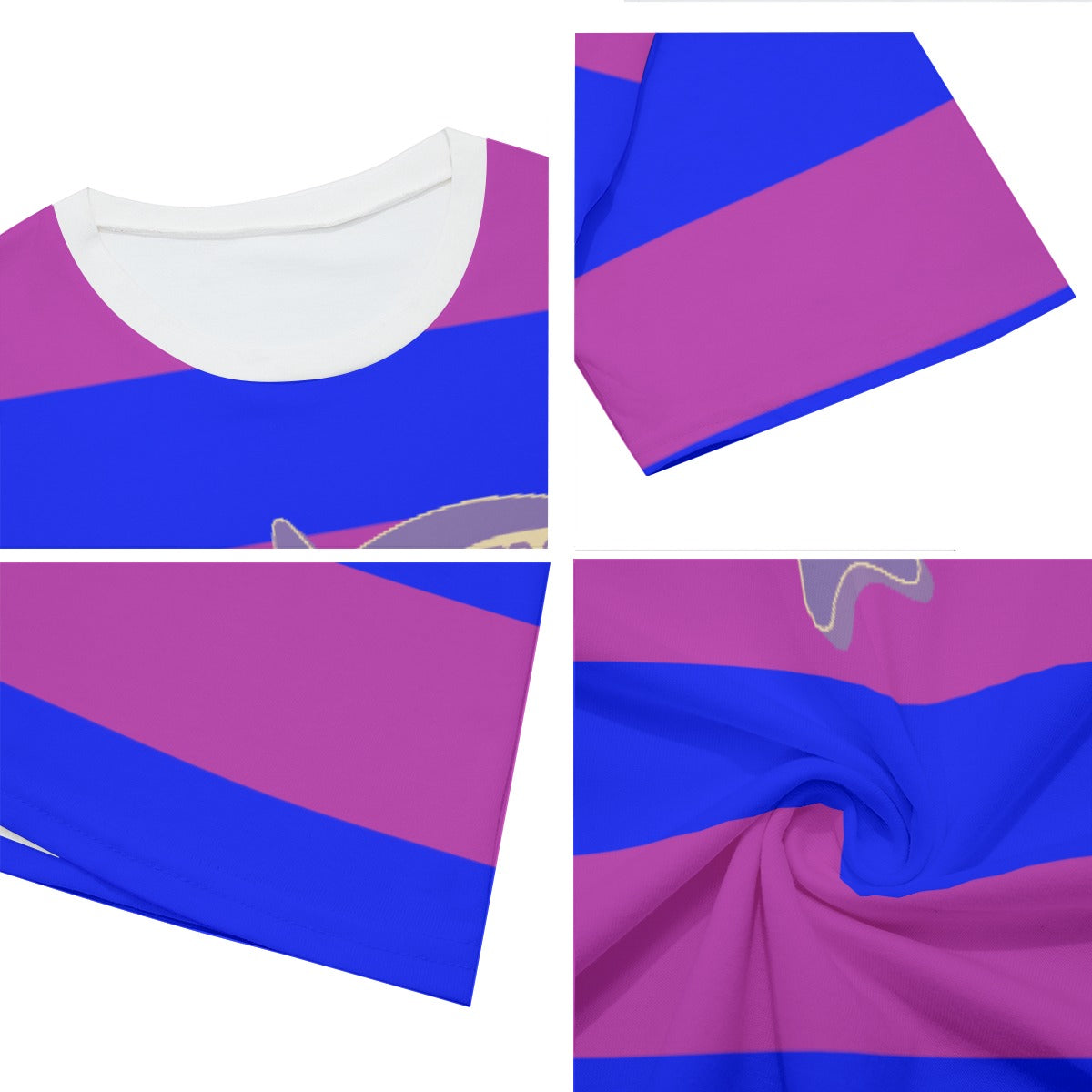 Purple & Blue Striped Tee | 190GSM Cotton