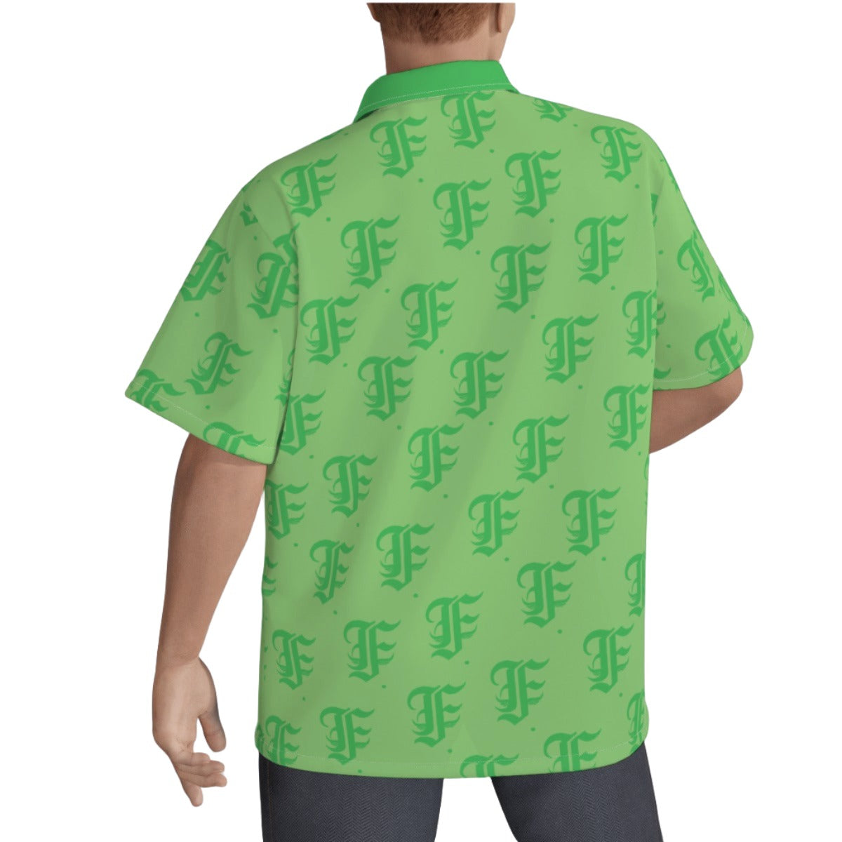 FFMintGreen Hawaiian Shirt |115GSM Cotton poplin