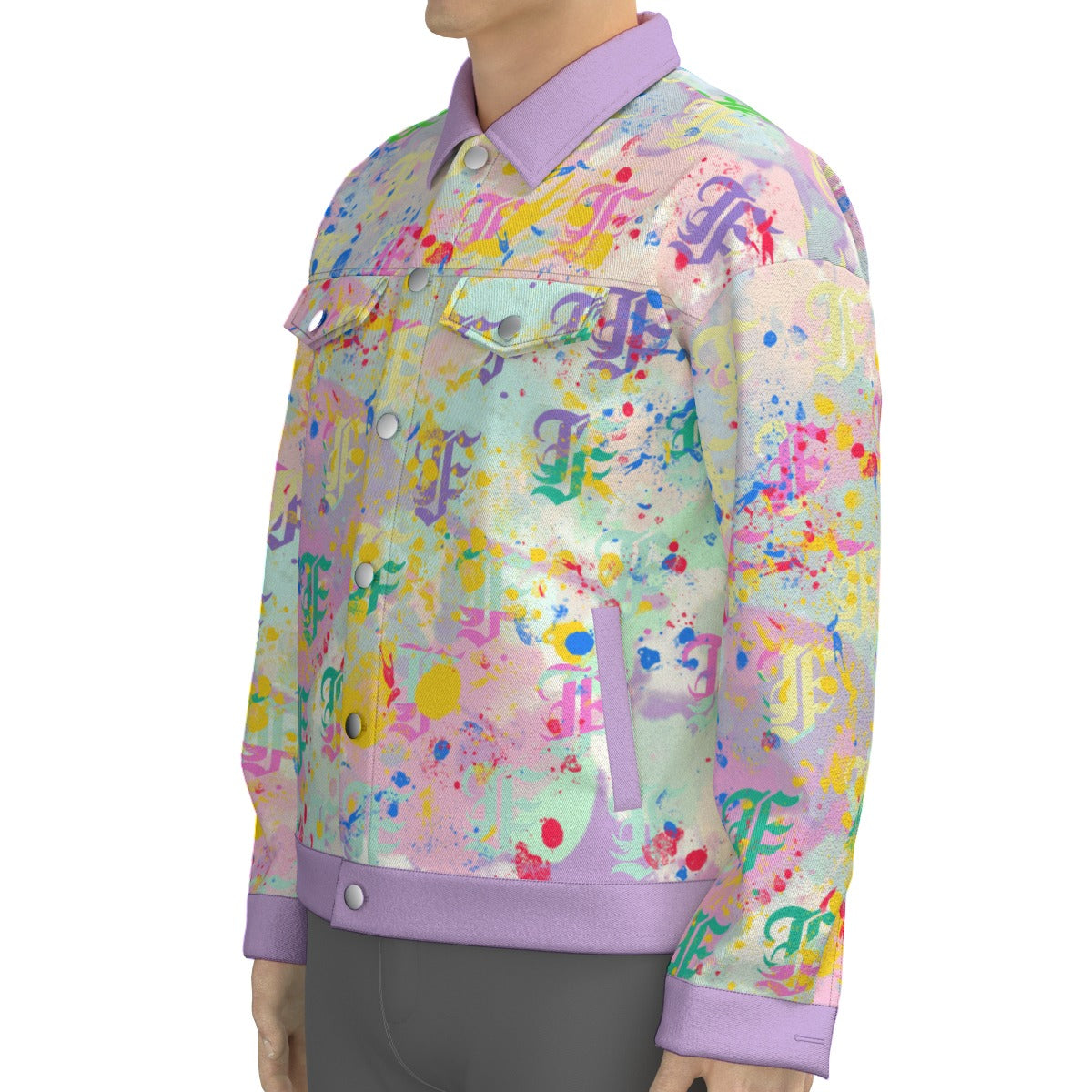 FFPastel Splatter Trucker Jacket | 245GSM Cotton