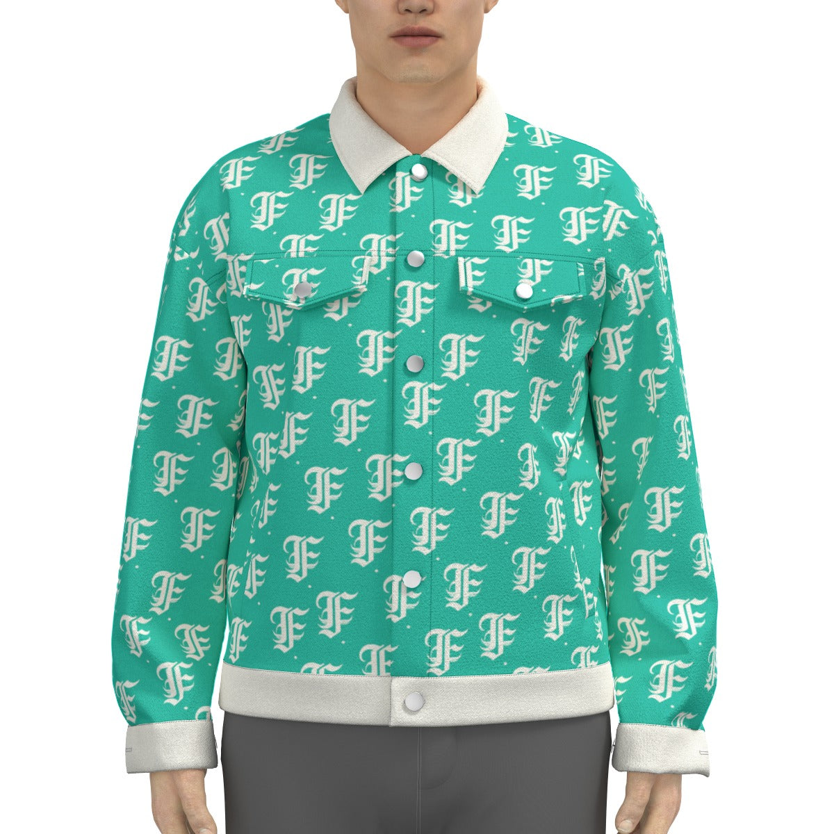 FFTurquoise Trucker Jacket | 245GSM Cotton