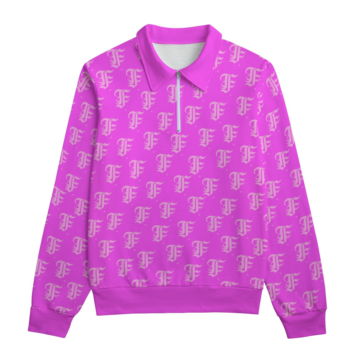 FFPink Heavyweight Zip-Up Polo | 310GSM Cotton