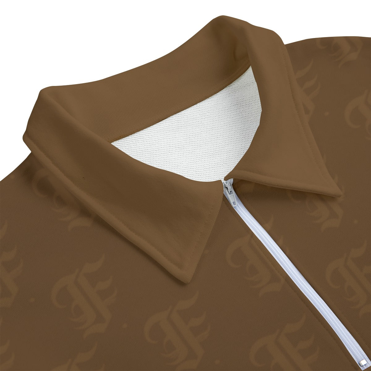 FFBrown Heavyweight Zip-Up Polo | 310GSM Cotton