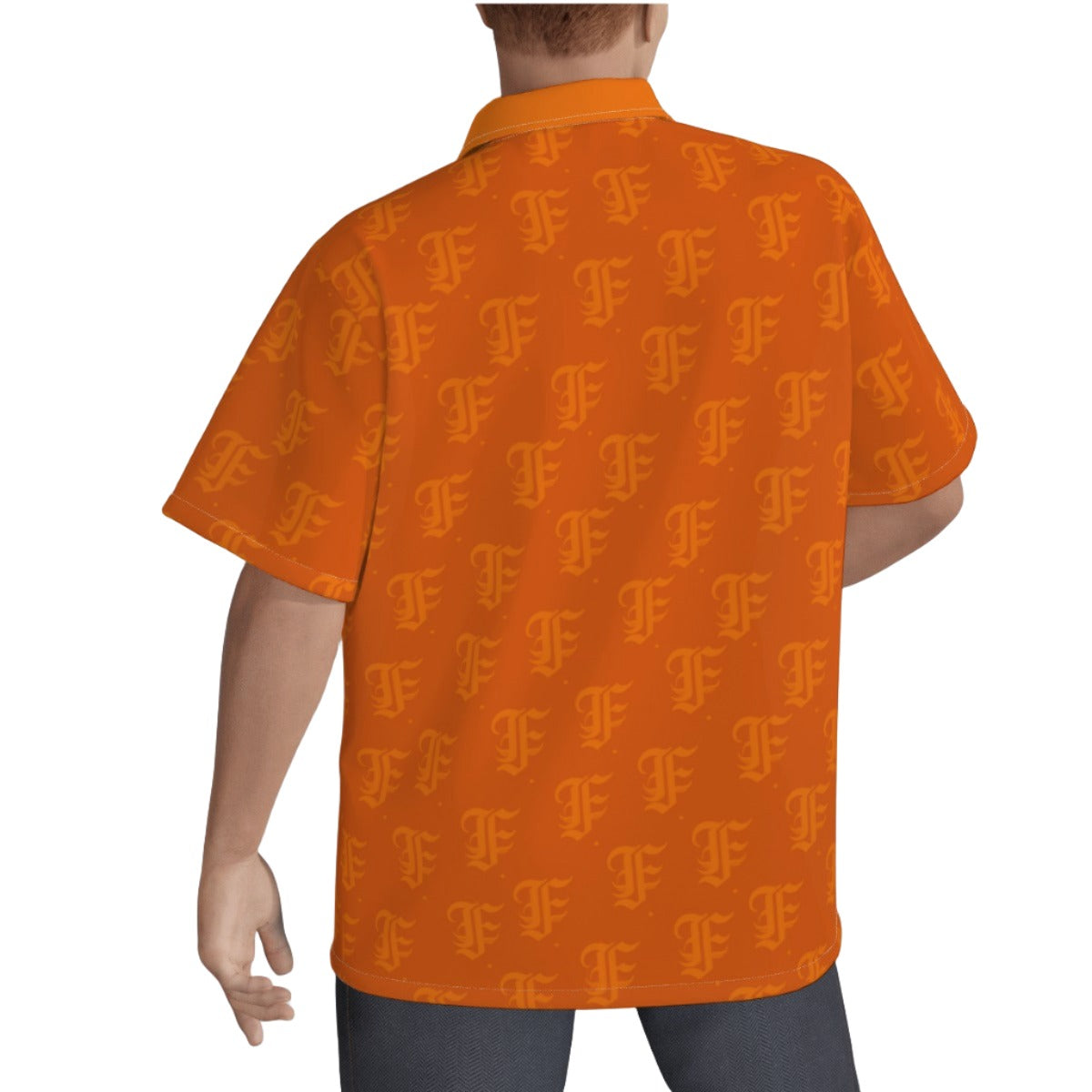FFOrange Hawaiian Shirt |115GSM Cotton poplin