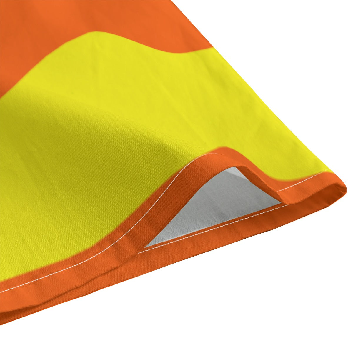 Orange & Yellow Striped Button-Up |115GSM Cotton poplin