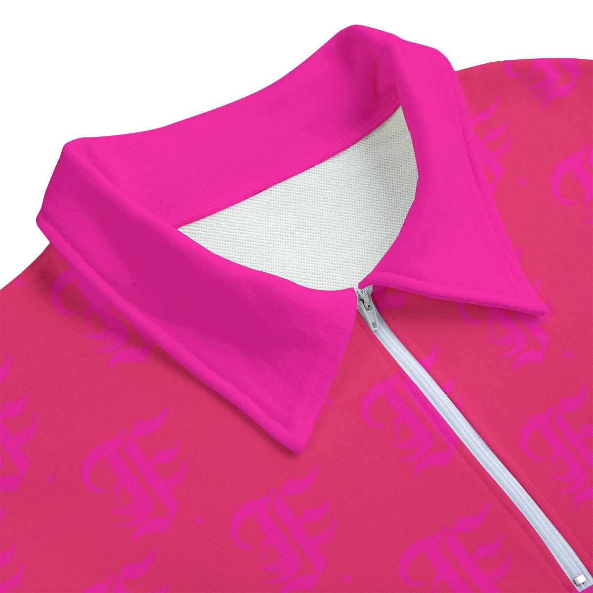 FFHotPink Heavyweight Zip-Up Polo | 310GSM Cotton