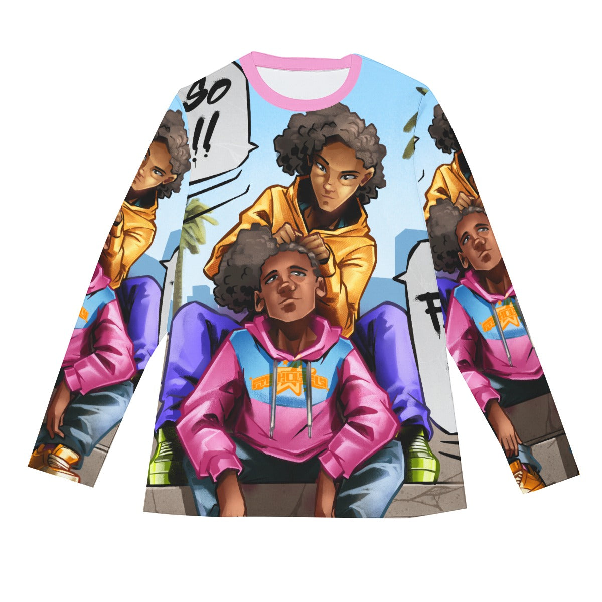 BMH "LovelyDayz" Long Sleeve(AOP) | 190GSM Cotton