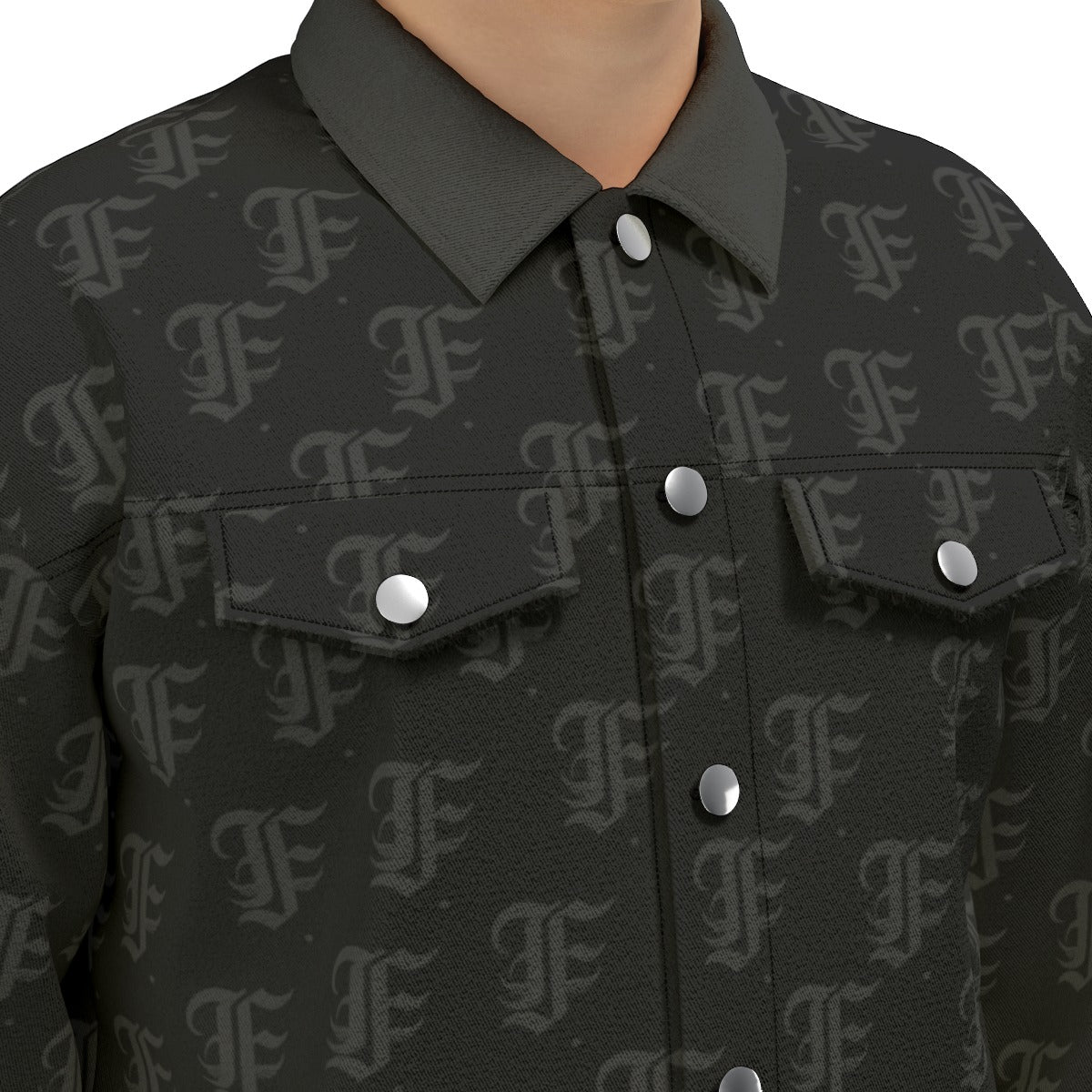 FFBlack Trucker Jacket | 245GSM Cotton