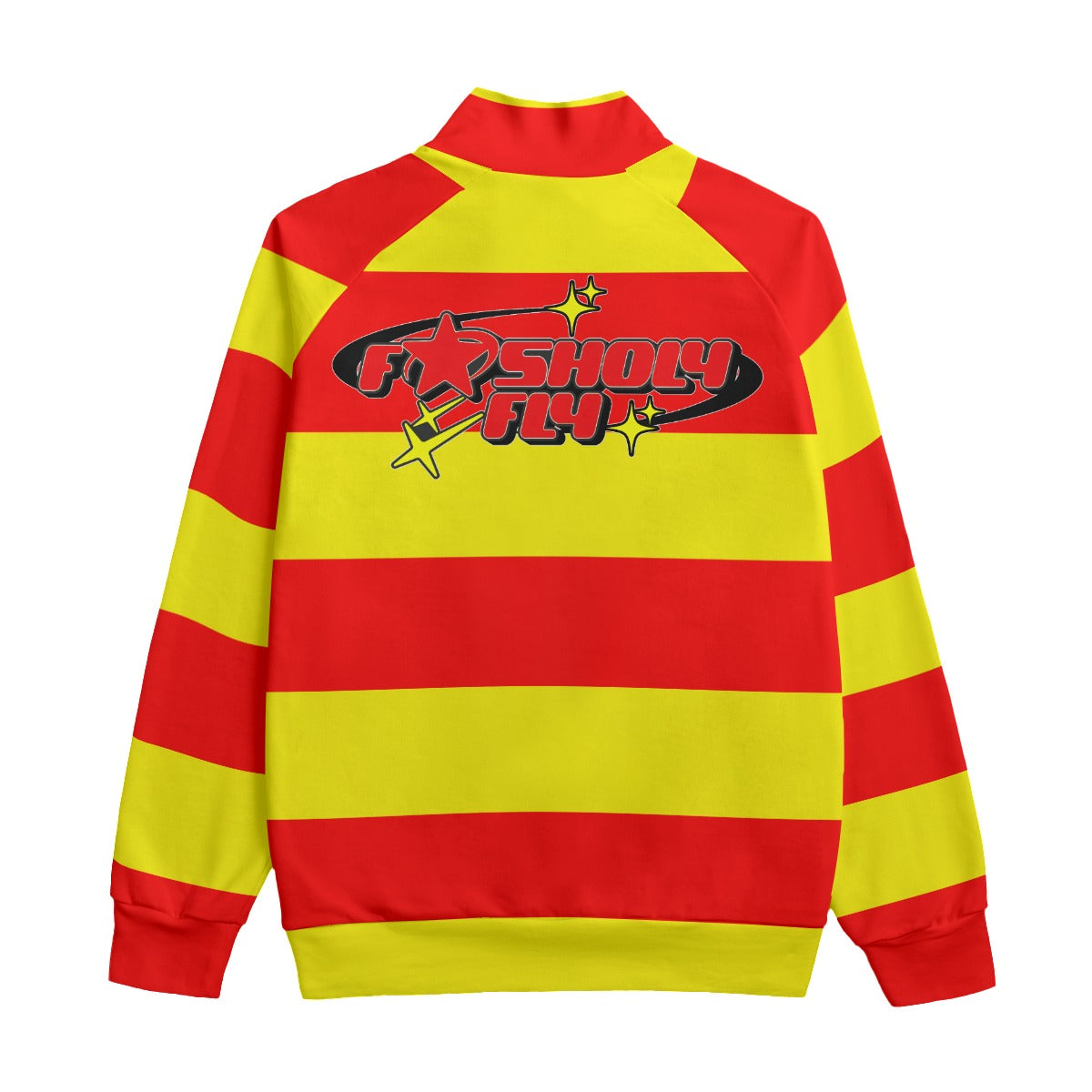 Red&Yellow Striped Zip-up | 310GSM Cotton