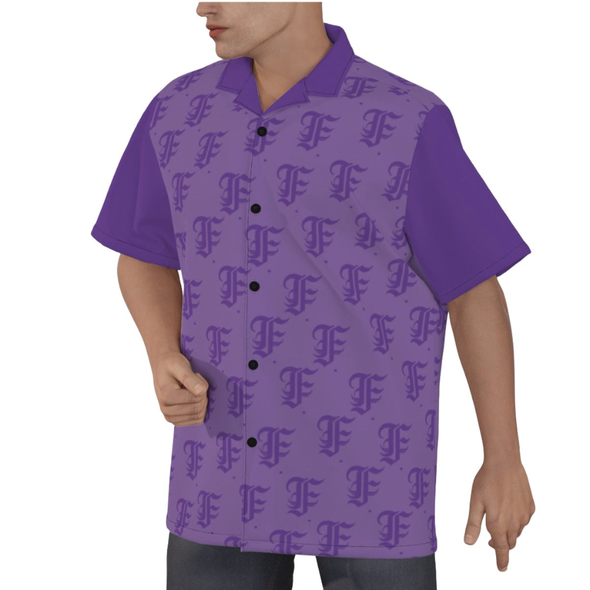 FFPurple Hawaiian Shirt |115GSM Cotton poplin