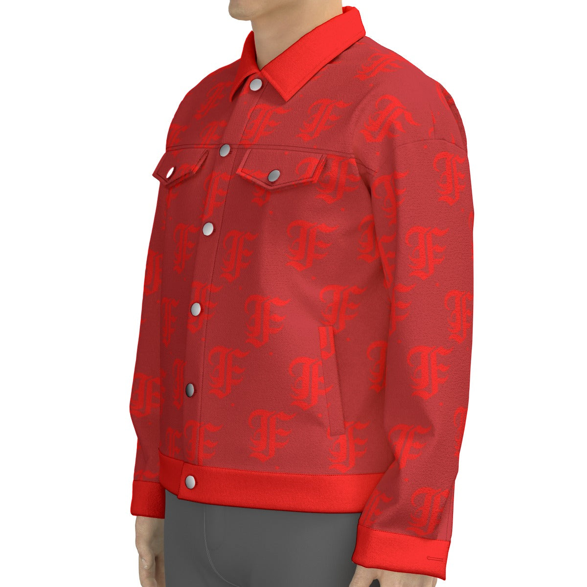 FFDarkCherry Trucker Jacket | 245GSM Cotton