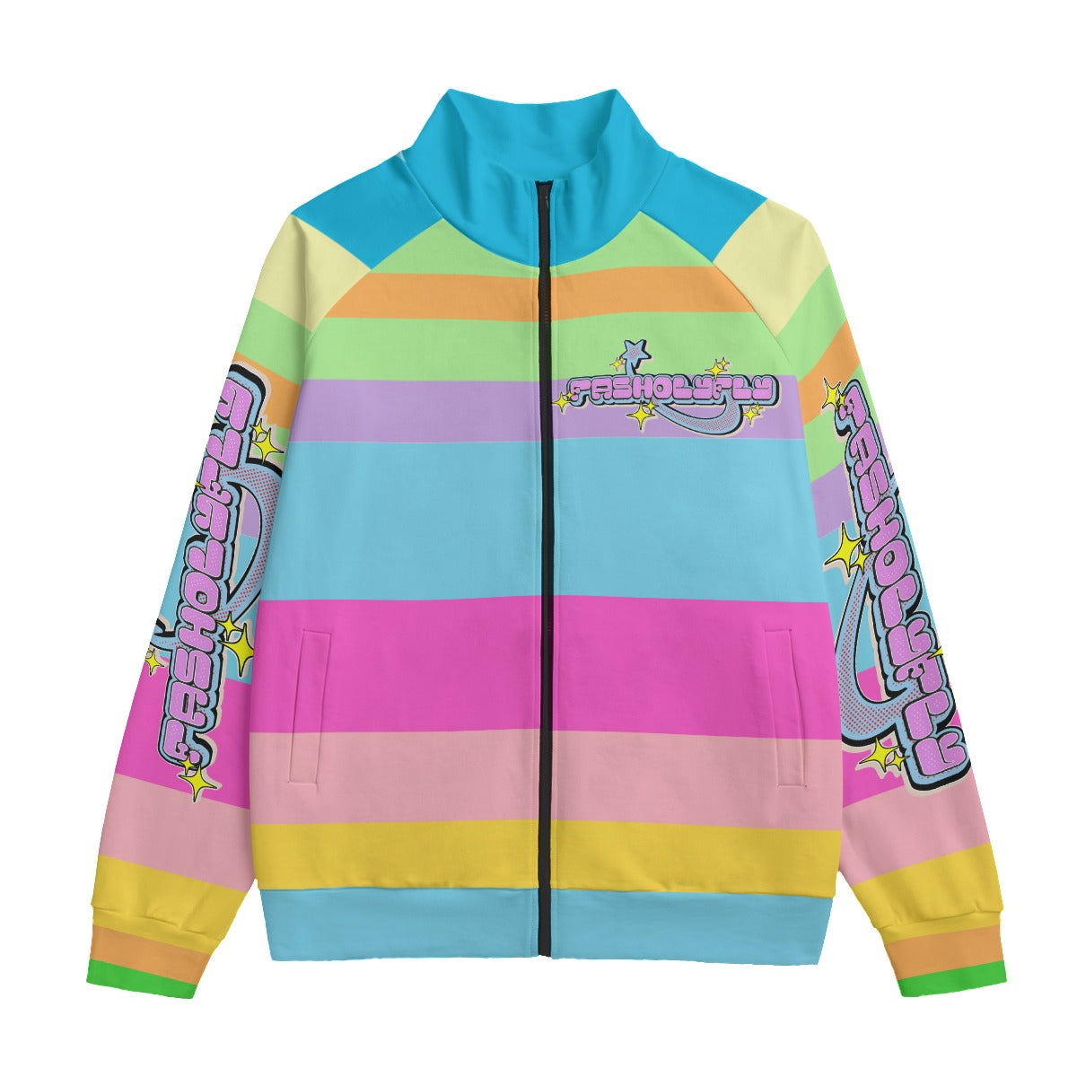 PastelStripped Zip-up | 310GSM Cotton
