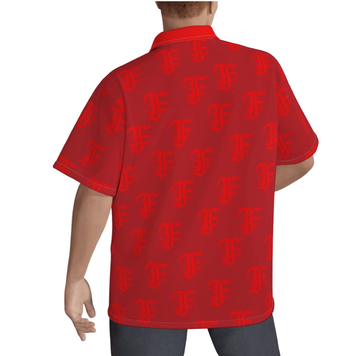 FFDarkCherry Hawaiian Shirt |115GSM Cotton poplin