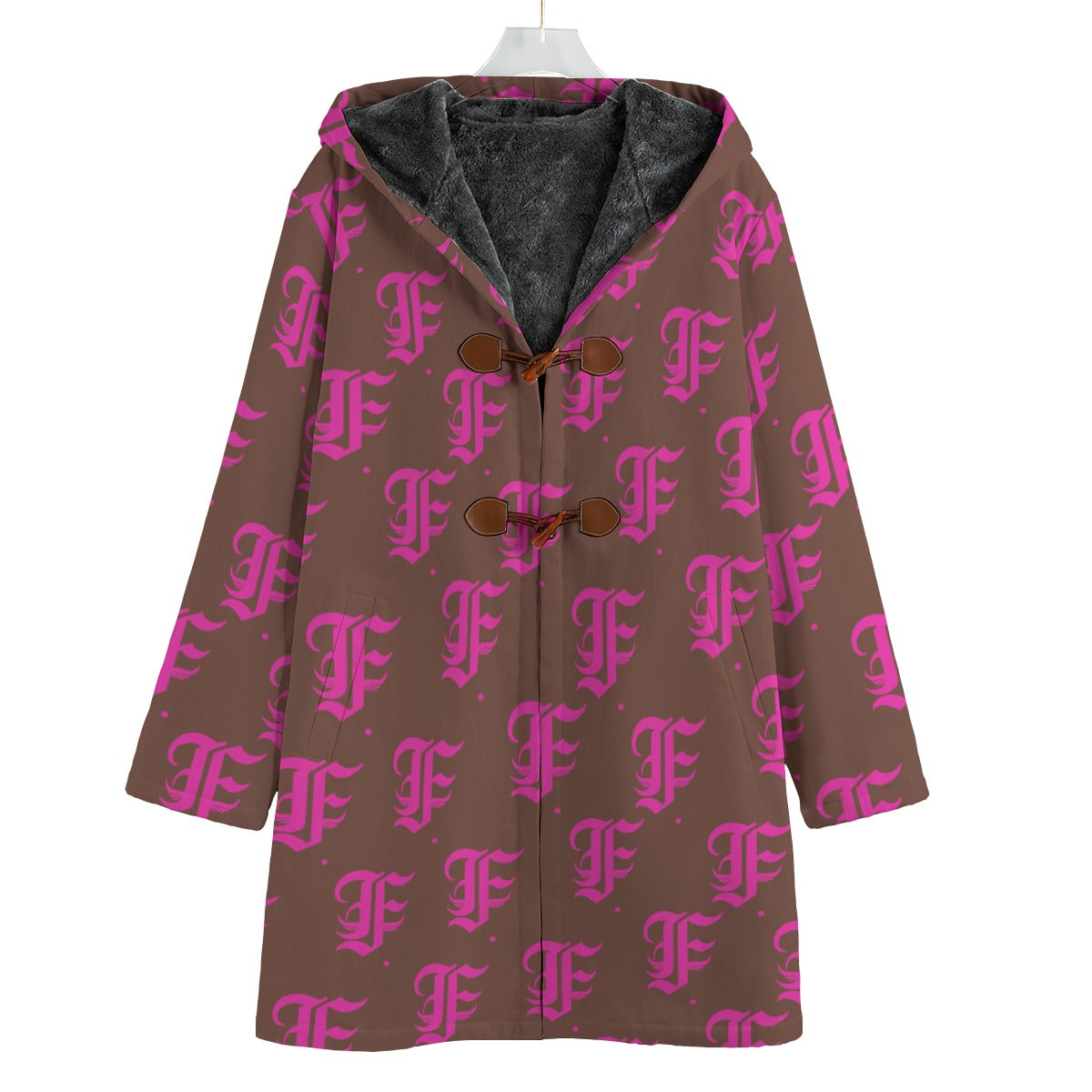 FFBrown&Pink | Fleece Canvas Coat