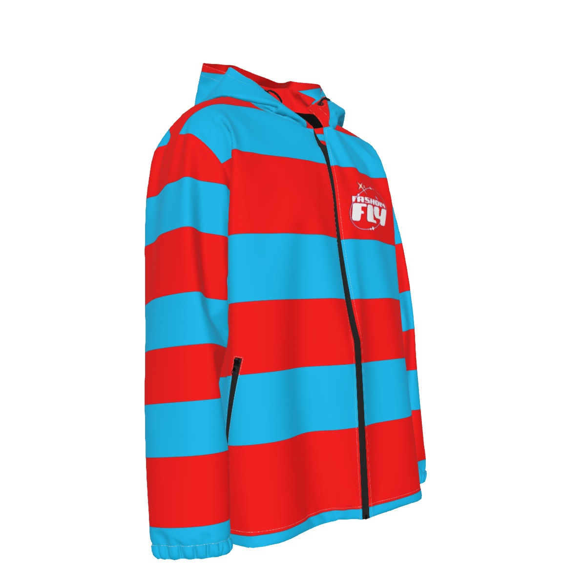 Red & Blue Striped | Windbreaker