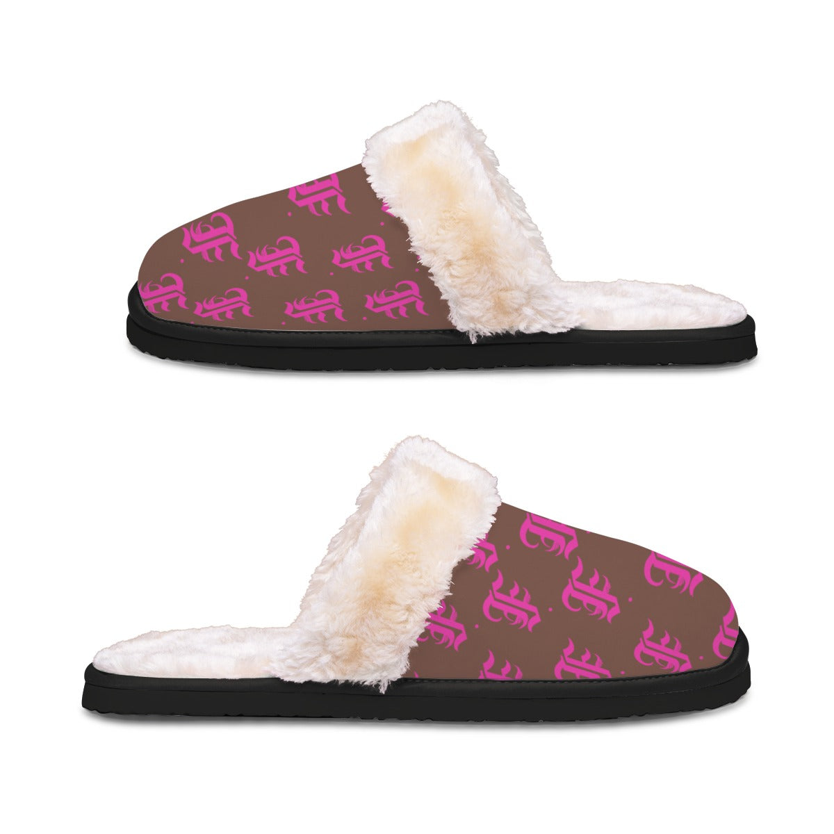 FFBrown&Pink | Plush Slippers
