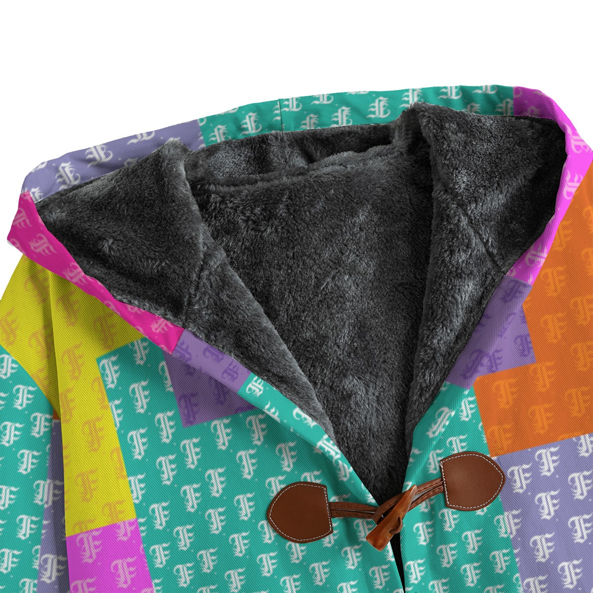 Pastel Patchwork | Fleece Canvas Coat