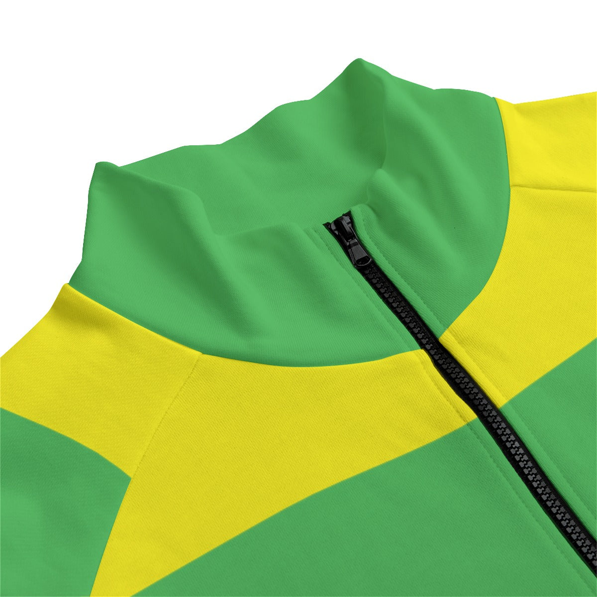 Green&Yellow Striped Zip-up | 310GSM Cotton