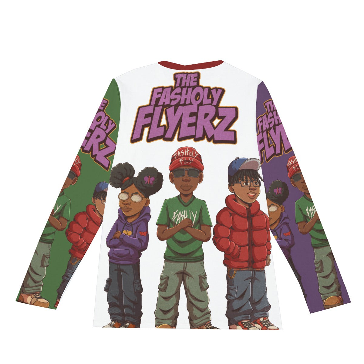 The Fasholy Flyerz Long Sleeve(AOP) | 190GSM Cotton