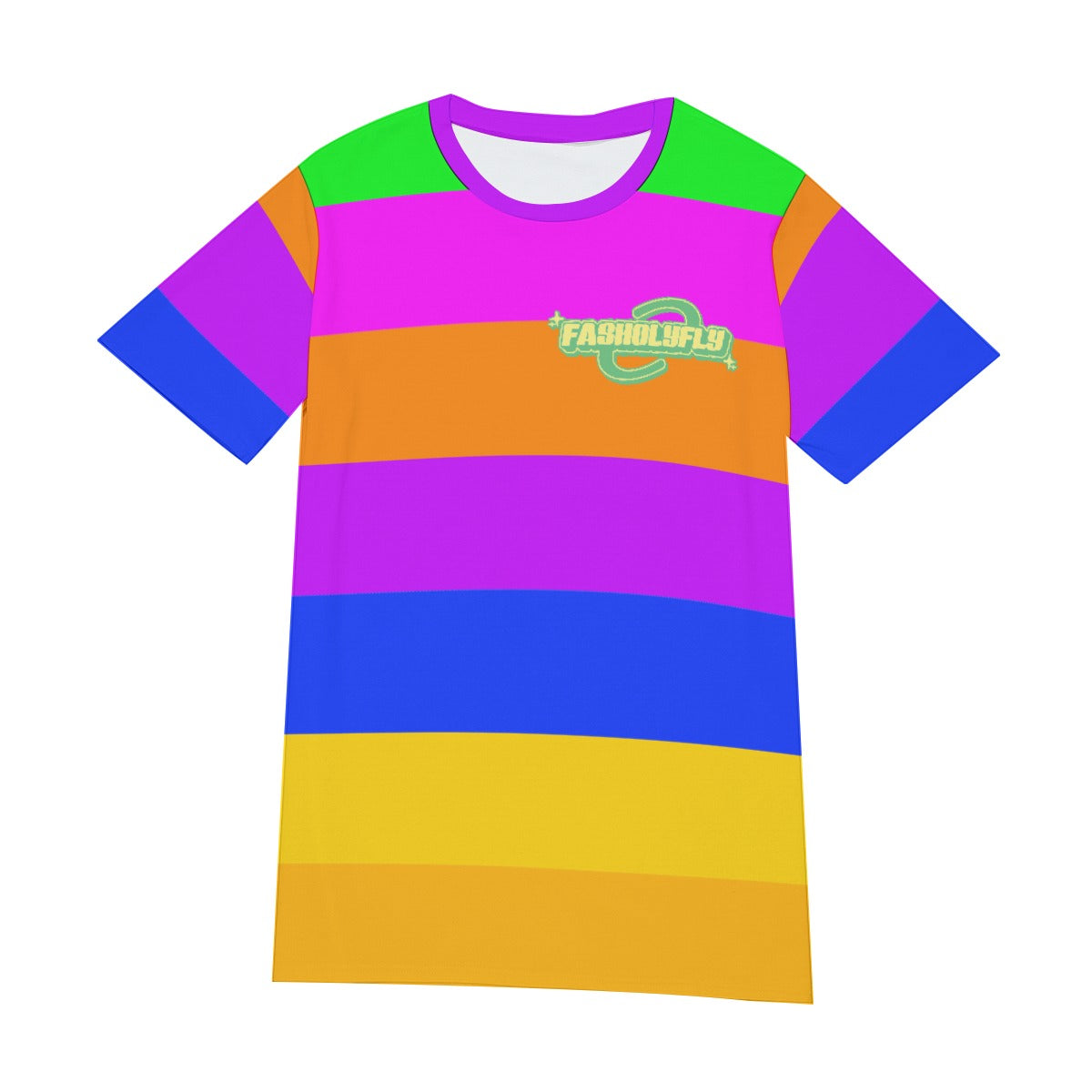 Neon Striped Tee | 190GSM Cotton