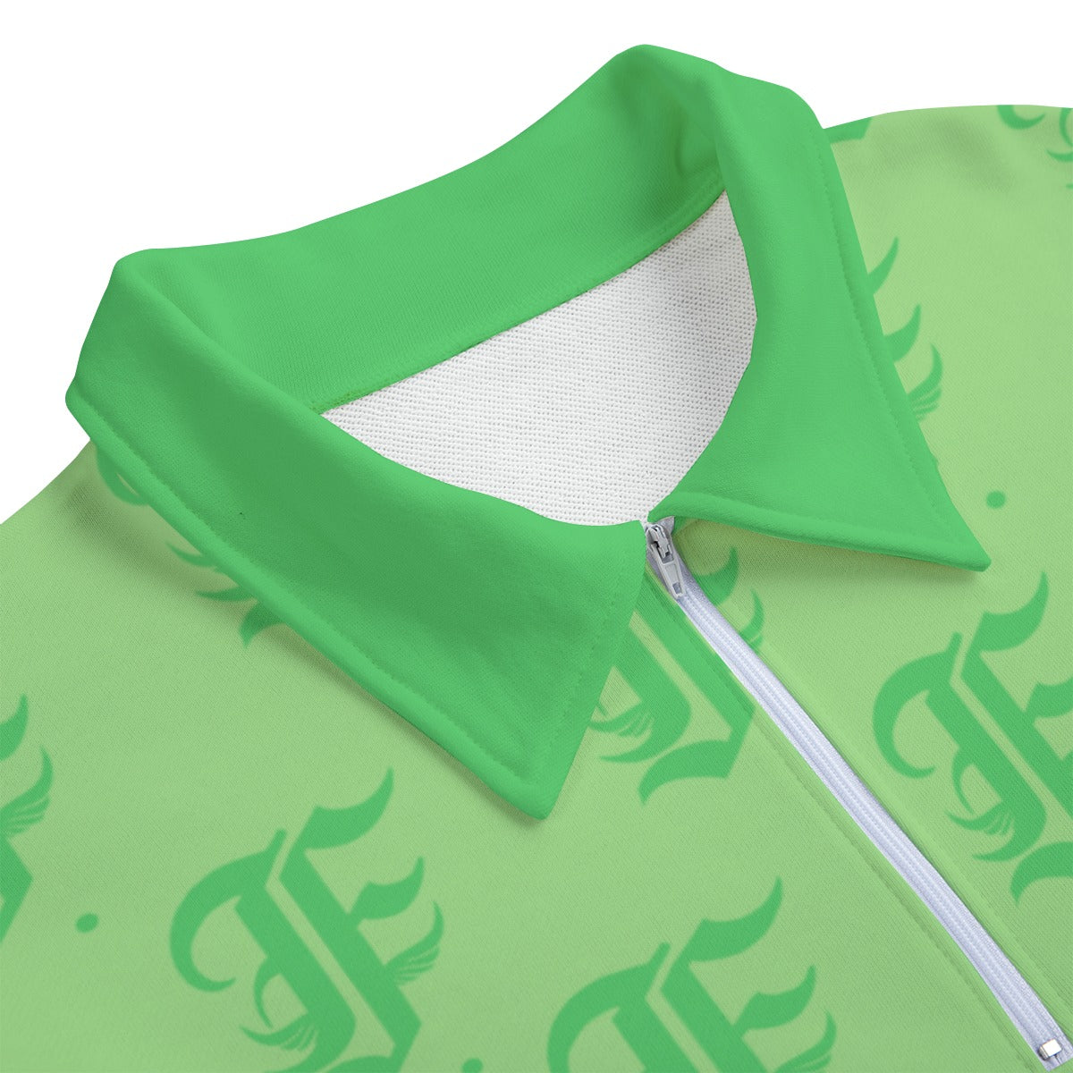 FFMintGreen Heavyweight Zip-Up Polo | 310GSM Cotton