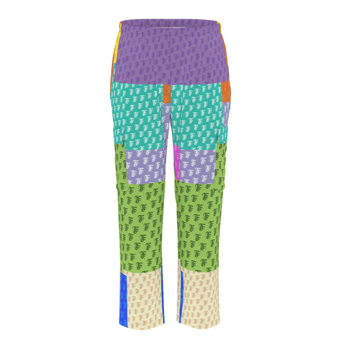 Pastel Patchwork | Track Cargo Pants