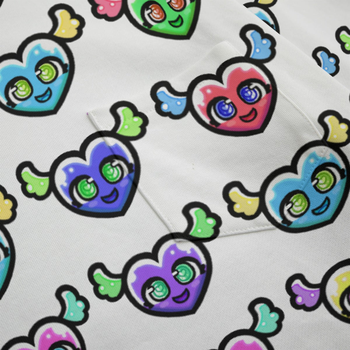 Y2K Hearts Boat Neck Sweatshirt | 310GSM Cotton