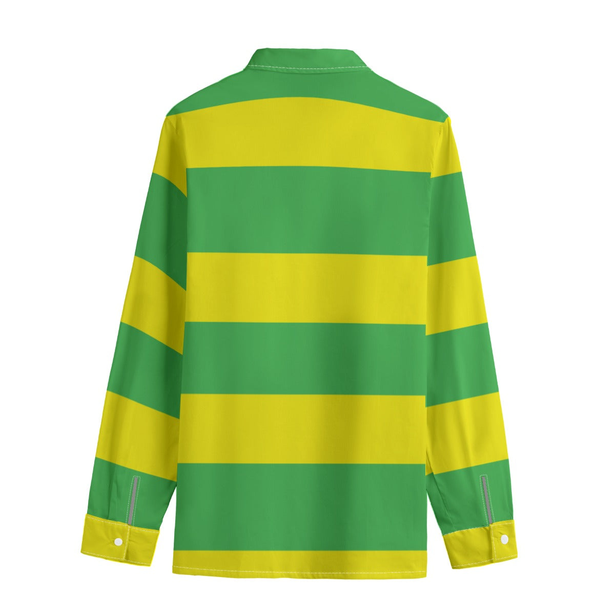 Green&Yellow Striped Button-Up |115GSM Cotton poplin