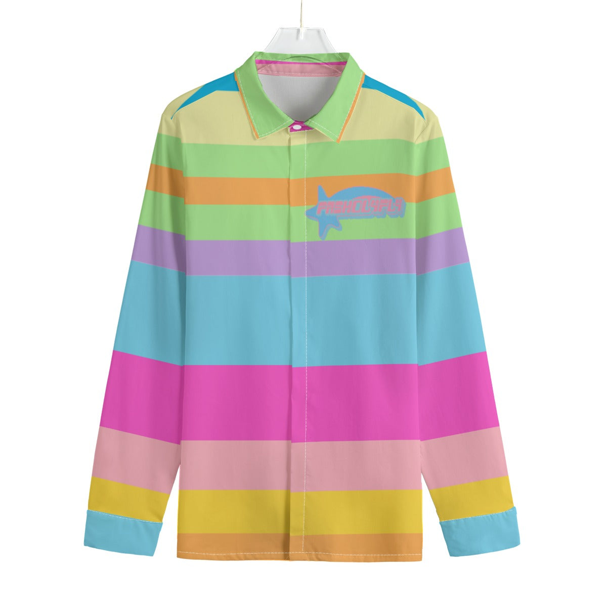 Pastel Striped Button-Up |115GSM Cotton poplin