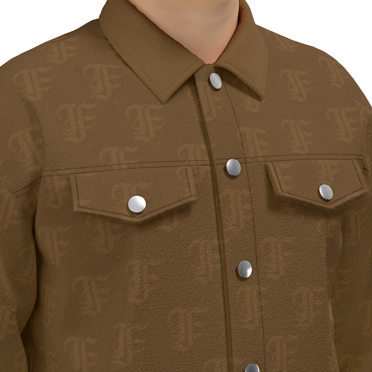 FFBrown Trucker Jacket | 245GSM Cotton