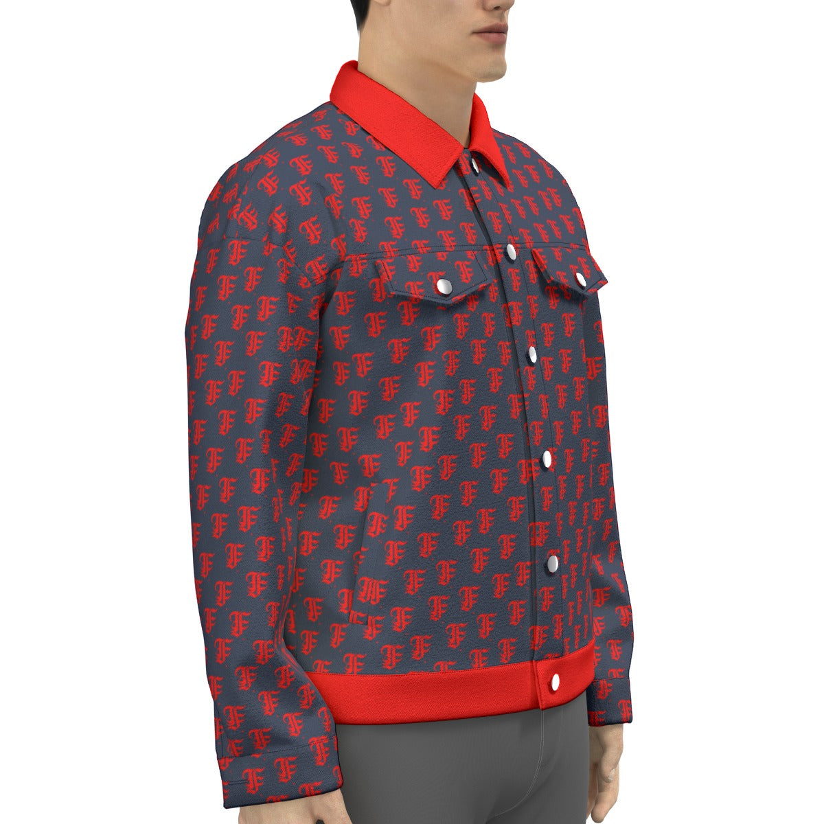 FFNavyBlu Trucker Jacket | 245GSM Cotton