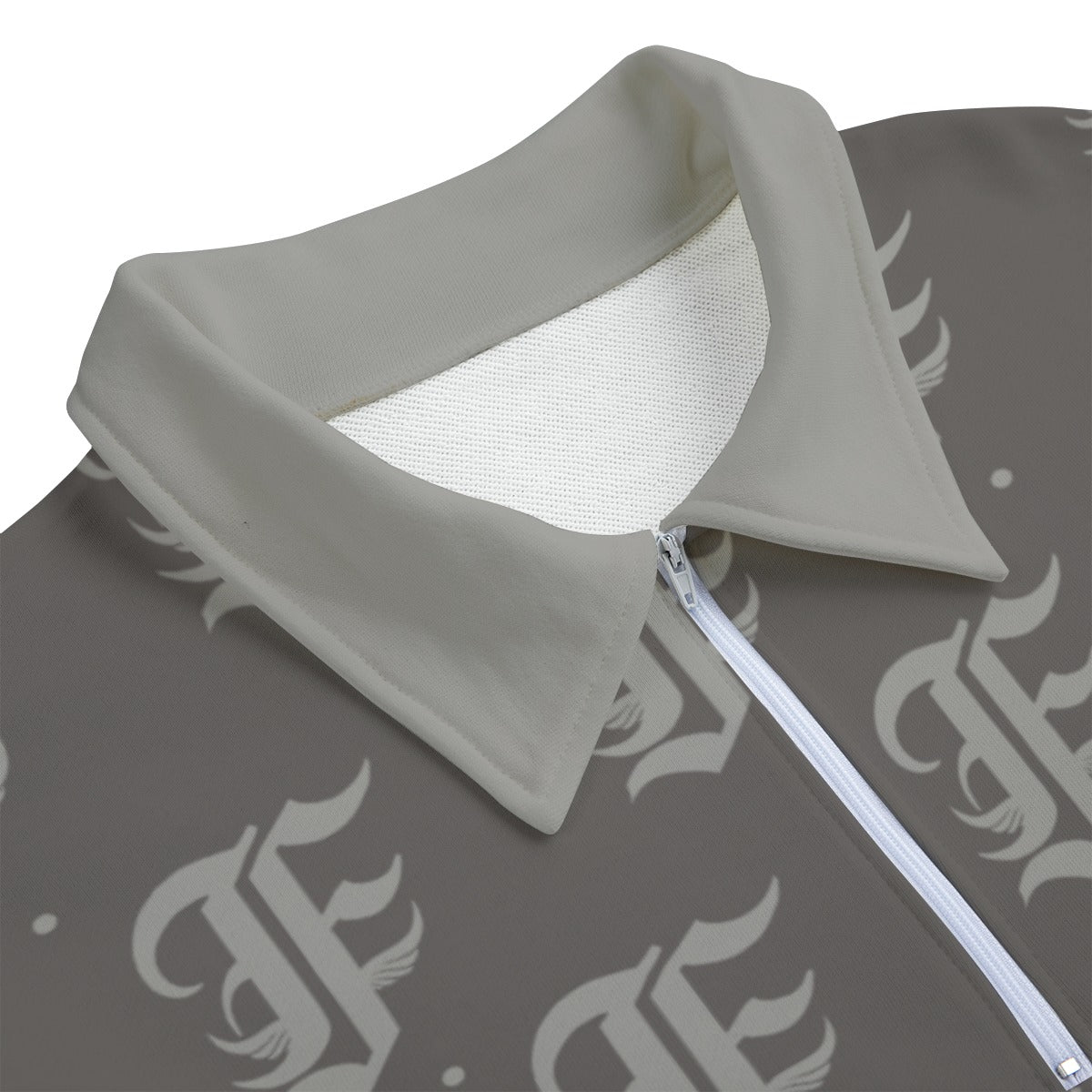 FFGrey Heavyweight Zip-Up Polo | 310GSM Cotton