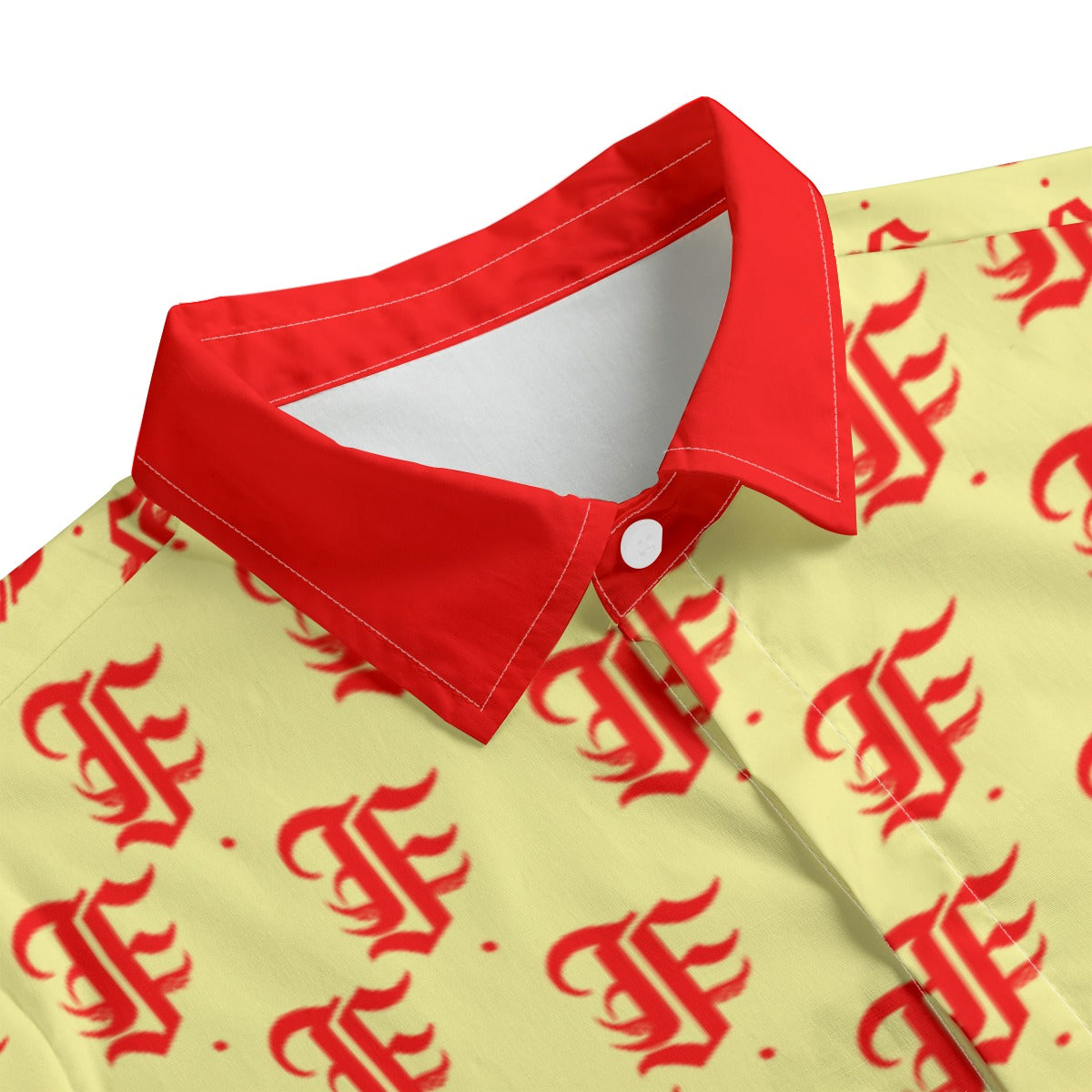 FFCremeRed Button-Up |115GSM Cotton poplin