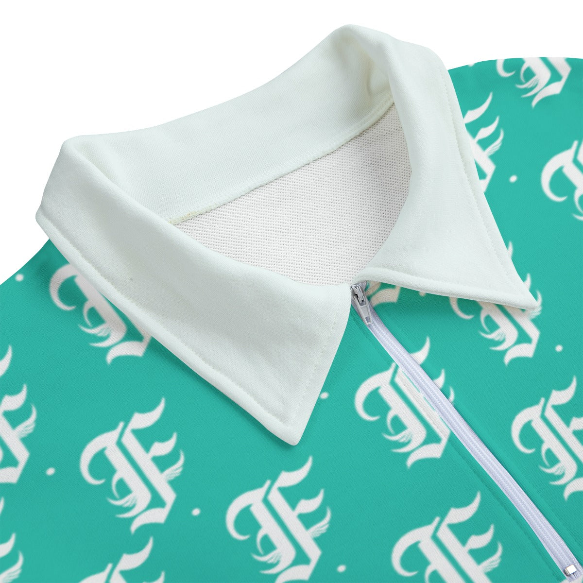 FFTurquoise Heavyweight Zip-Up Polo | 310GSM Cotton