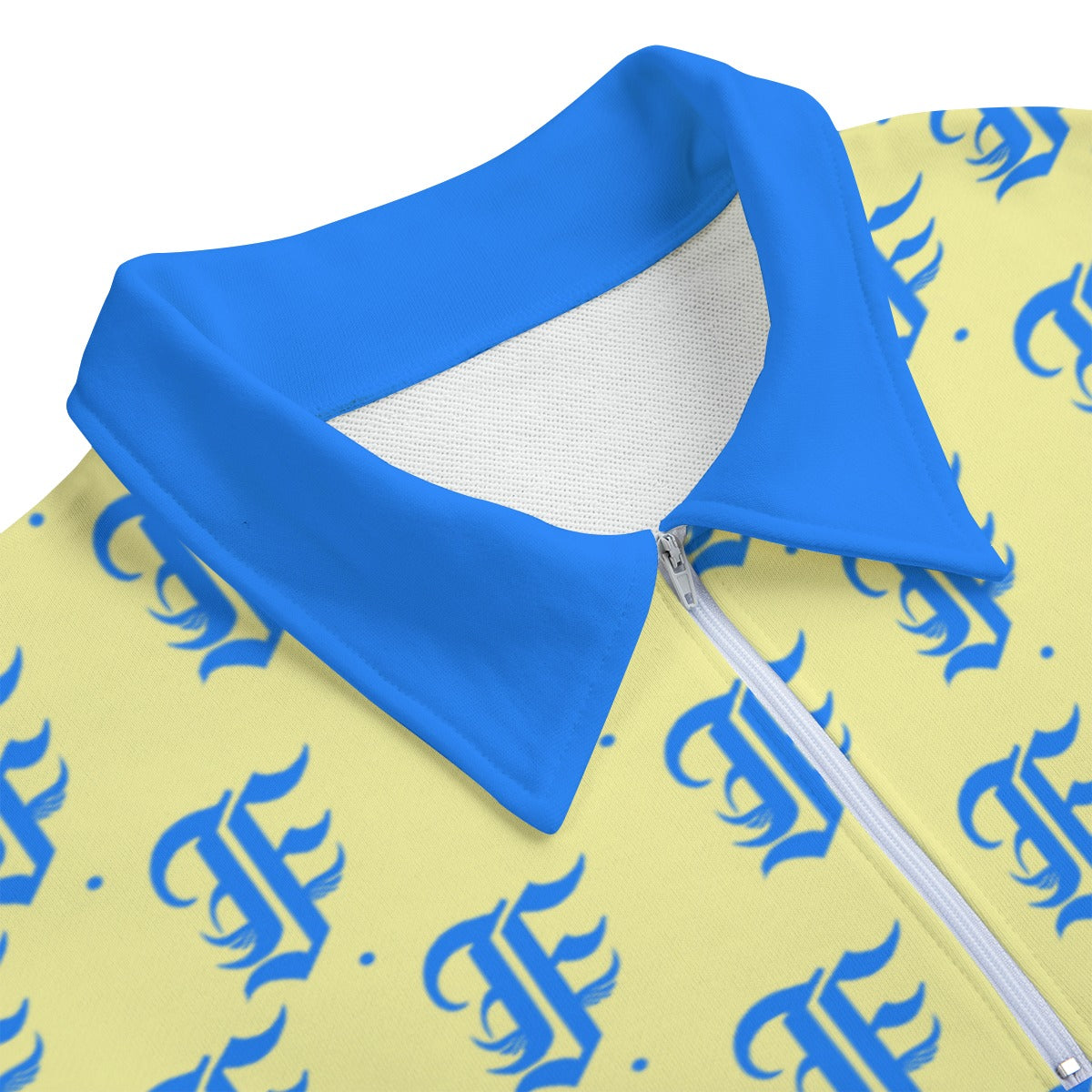 FFCremeBlue Heavyweight Zip-Up Polo | 310GSM Cotton